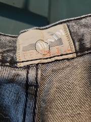 VTG 80s 90s Denim Republic High Waist Acid Wash Jeans Tapered Leg wth Zippers