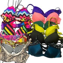 Y2K multicolored bikini top bundle of 15 S/M/L
