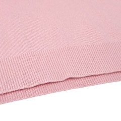 CHANEL Vintage 96A CC Logo Button Cashmere Knit Top T-shirt #36 Pink Brown