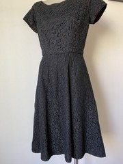 Terry Cooper Sydney 50, S Black Guipure Lace Lined Sheath
