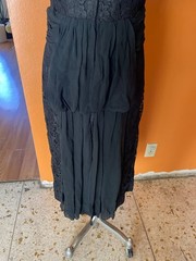 Vintage 1950s 50s Cocktail Black Wiggle Dress Sz M