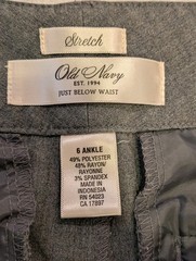 Vintage 2006, low rise gray slacks, Women 8. 32 in Waist. 9 in Rise. 30 inseam.