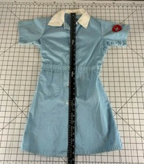 Vintage 50s 60s Nurse Outfit Uniform Medical Hospital Doctor Dress Red Cross Top