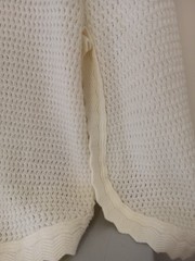 Vintage Crochet/ Knit Cream Shawl/cape With Buttons