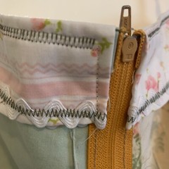 RARE 70s Vintage Hippy Skirt Home Sewn Unique made from pillow cases & sheets