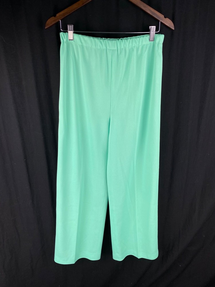 60s 70s Unisex Disco Hippie Wide Leg Bell Bottom Relaxed Fit Pants Bright Green