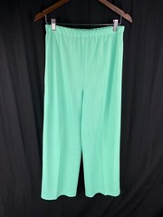 60s 70s Unisex Disco Hippie Wide Leg Bell Bottom Relaxed Fit Pants Bright Green