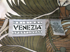 Vintage Original Venezia Sportswear Tropical Botanical Holiday Top Size 14/16(L)