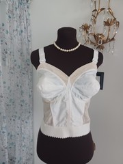 Vintage Bustier Bra Lingerie Cone Exquisite Form Boned 38 D