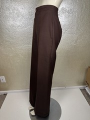 Vintage Ladies 1970’s PULSE Brown Polyester Pants Wide Leg High Waisted Disco