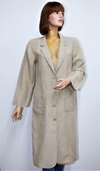 Vintage 80s JC CASTELBAJAC “KO & CO” greige linen coat 42FR 10US made in France