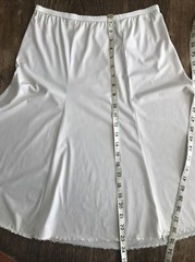 VTG Vanity Fair Flare Half Slip White Large 23 in Length -Altered -FLAWS