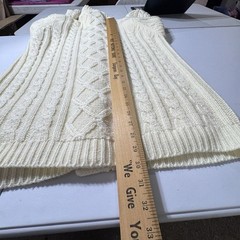 Vintage Cable Knit Fisherman Sweater JL Hudson’s Cardigan 100% Acrylic Womens L