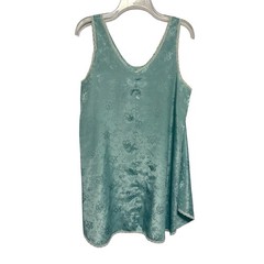 Vintage Deena Seafoam Satin Floral Coquette Fairycore Nightgown Slip Dress