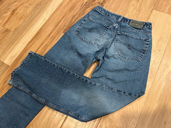 Vintage Women’s Y2K Silver Jeans- Bootcut, Size 26/30 (26/28) Medium Wash Blue