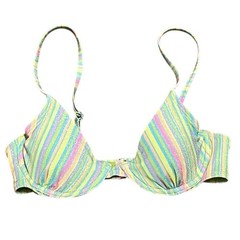 Wild Fable Multicolor Striped Shimmer Underwire Swim Bikini Top, Size XXS, NWOT