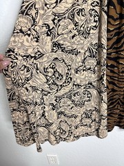 Carole Little Vintage Maxi Skirt Women’s Size 8 Boho Patchwork Tiger Print X
