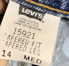 Vtg Women Levi 921 Tapered Fit Tapered Leg 14 Med 30×30.5 ORANGE TAB Made in USA