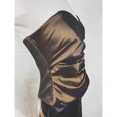Vintage Deadstock Veronique Young Ruched Bustier With Rhinestone Buckle