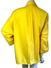Vintage 80s Made Exclusively For Deb Raglan Sleeve Blazer Yellow Size Medium EUC