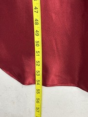 Vintage Adonna Red/Maroon Liquid Satin And Lace Long Night Gown Size XL