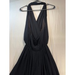 Howard Wolf Vintage 90s Black Halter Wide Leg Jumpsuit Size 8 Made in USA