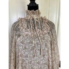 Vintage Gunne Sax by Jessica McClintock Size M Floral Prairie Dress High Neck LS