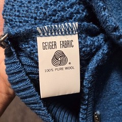 Vintage Womens Geiger Wool Austria 70s 80s Cardigan Coat Jacket 44 Hippy Surf