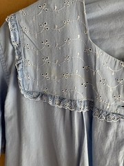 Vtg 1940s-50s High Waist Wide Leg Cotton PJ Set Side Buttons + Rayon Floral Top