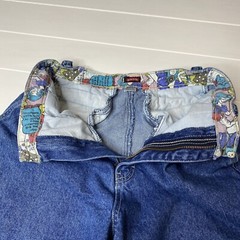 Vintage Bon Jour High Waisted Pleated Blue Jeans Size 14 (27X26)