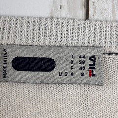 Vintage 1980s Fila V-Neck Knit Tennis Preppy Ivy League Sweater Women Sz 8