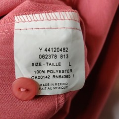 Tan Jay Vintage women’s size L shirt salmon color collared full zip long sleeves