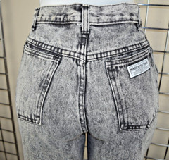 Vintage Jeans Made In The Shade Size W28 80s Black Acid Wash Made USA