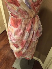 Frank Usher 10 M Floral Ruched Luxe Cottage Core Dress W Spaghetti Straps