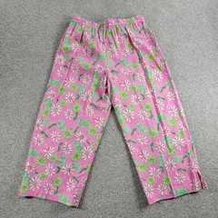 VTG Erin London Petite Pant Set Womens PS/PM Pink Green Floral Full Zip Hood