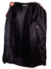 Vintage 50s Karakul Lamb Swing Coat w/ White Mink Trim Kaufmann’s Jet Black Sz M