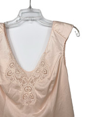 Vintage 1980s Bali Pink Blush Champagne Silky Camisole Summer Tank Slip Top 42B