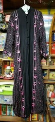 Ramona Rull Dress Pakistan Ethnic Boho Mirror Work Pink & Black Vintage