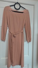 Vintage 60s 70s Bleeker Street Pink Dress Mod Retro USA Union Made Hippie Boho