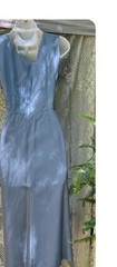 Blue 1950s dress vintage gray blue for cocktail evening party photoshoot reenac
