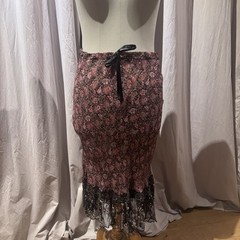 Ann Ferriday VTG Lace And Viscose Bias Skirt O/S