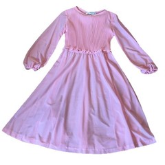 Vtg Lady Carol Petites of New York women’s 70s dress Pink Pleated Size 4