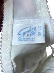 RARE Vtg Symbra Ette Bra NOS 32CC Style 162 1960s 60s New NOS White Beginner