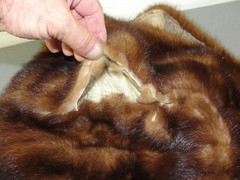 GENUINE REAL MINK STOLE WINTER WRAP SHAWL w/POCKETS LINED WOMAN’S 5’s VINTAGE