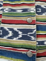 Vtg Susan Bristol Denim Vest Womens Plus Sz 2XL Southwestern Aztec Cowgirl Rodeo