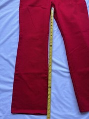 Vintage Womens Solo Semore Red Girl Jeans Straight Wide Leg Made in USA Size 17