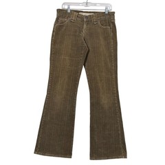 Vtg Z. Cavaricci chunky Corduroy Pants 31.5″ Olive Green Flare Y2K Low Rise