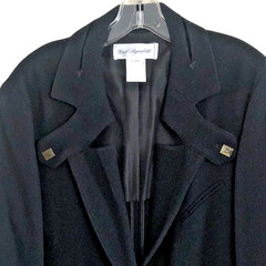 VTG Karl Lagerfeld Wool Boucle Blazer Womens EU 44 US 12 Haute Couture Oversized