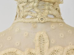 Antique 1905 Edwardian Ivory Tape Lace Summer Afternoon Tea Dress Gown