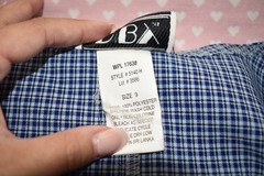 Vintage DBY Ltd Short Sleeve Mini Blue Black Plaid Square Neck Dress Sz. 9